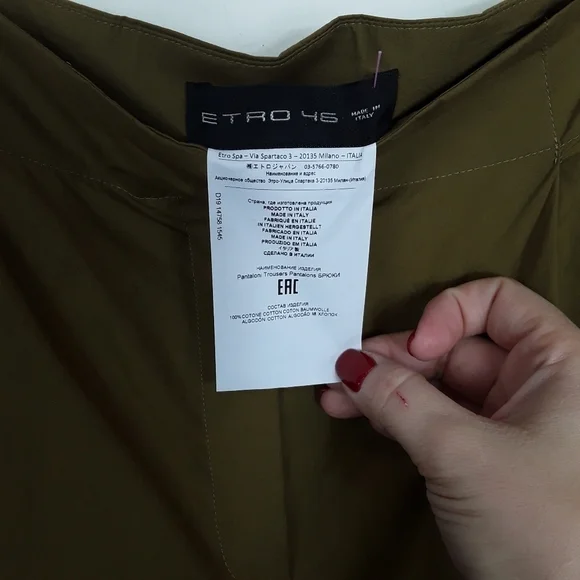 Etro Spa cropped mustard pants